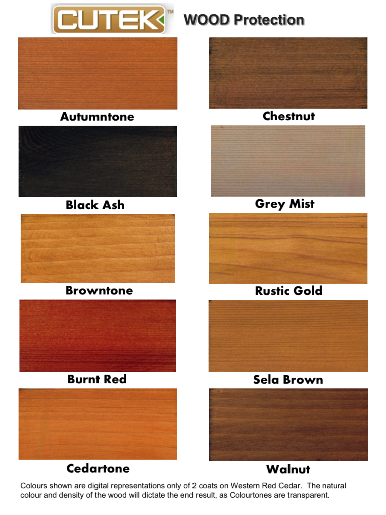 Cutek Timber Stain Colours